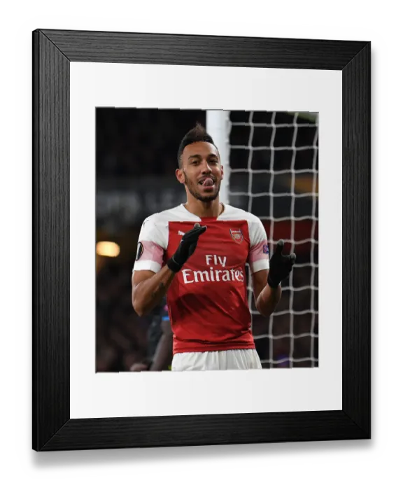 Framed Print : Arsenal's Aubameyang Leads the Charge: Arsenal vs. Napoli in Europa League Quarterfinals Framed Print : Arsenal's Aubameyang Leads the Charge: Arsenal vs. Napoli in Europa League Quarterfinals