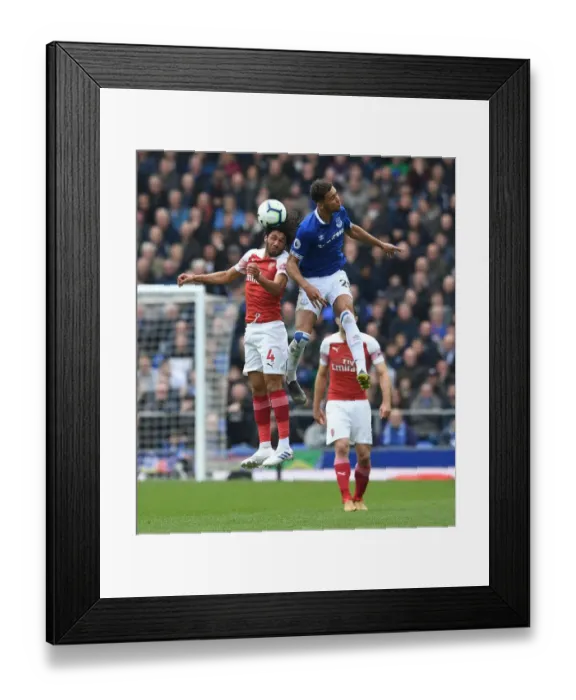 Framed Print : Clash at Goodison Park: Elneny vs. Calvert-Lewin in Premier League Showdown Framed Print : Clash at Goodison Park: Elneny vs. Calvert-Lewin in Premier League Showdown