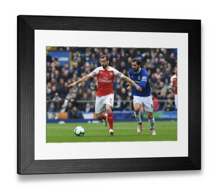 Framed Print : Mkhitaryan vs. Gomes: A Premier League Battle at Goodison Park Framed Print : Mkhitaryan vs. Gomes: A Premier League Battle at Goodison Park