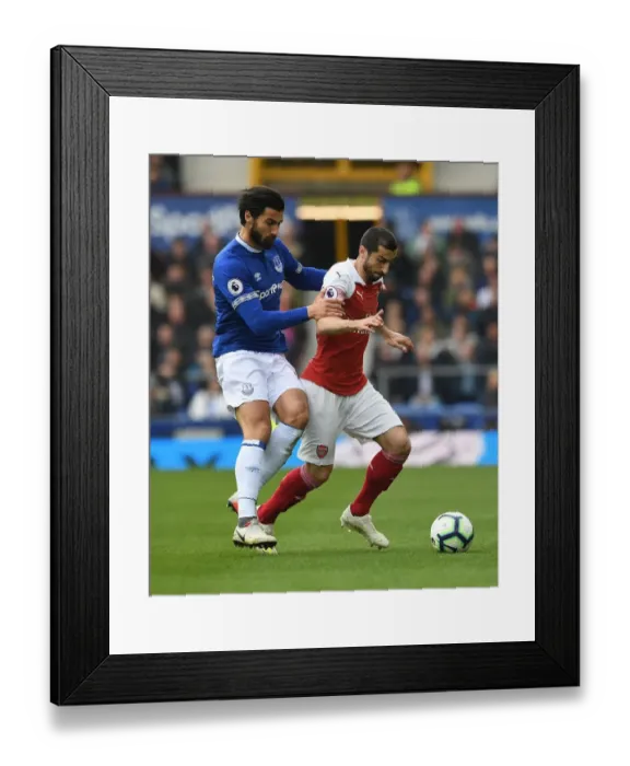 Framed Print : Mkhitaryan vs. Gomes: A Premier League Showdown at Goodison Park Framed Print : Mkhitaryan vs. Gomes: A Premier League Showdown at Goodison Park