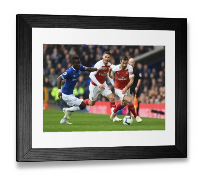 Framed Print : Mkhitaryan vs. Gueye: A Premier League Showdown at Goodison Park Framed Print : Mkhitaryan vs. Gueye: A Premier League Showdown at Goodison Park