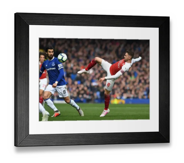 Framed Print : Aaron Ramsey (Arsenal). Everton 1:0 Arsenal Framed Print : Aaron Ramsey (Arsenal). Everton 1:0 Arsenal