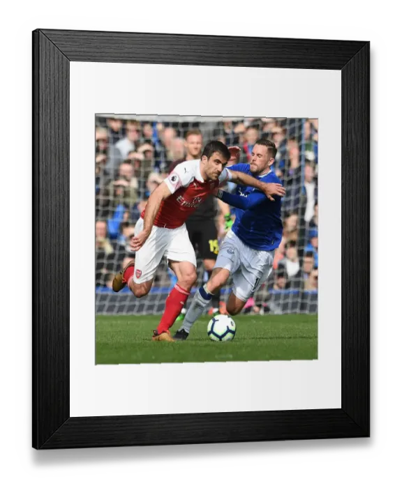 Framed Print : Clash of Titans: Sigurdsson vs Sokratis - Everton vs Arsenal, Premier League 2018-19 Framed Print : Clash of Titans: Sigurdsson vs Sokratis - Everton vs Arsenal, Premier League 2018-19