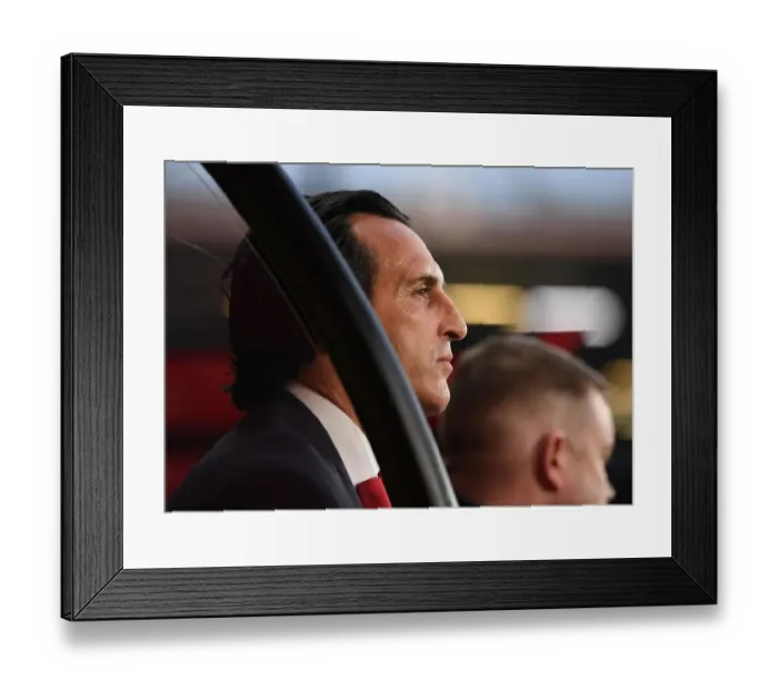 Framed Print : Unai Emery Before Arsenal's Clash Against Watford in Premier League (April 2019)