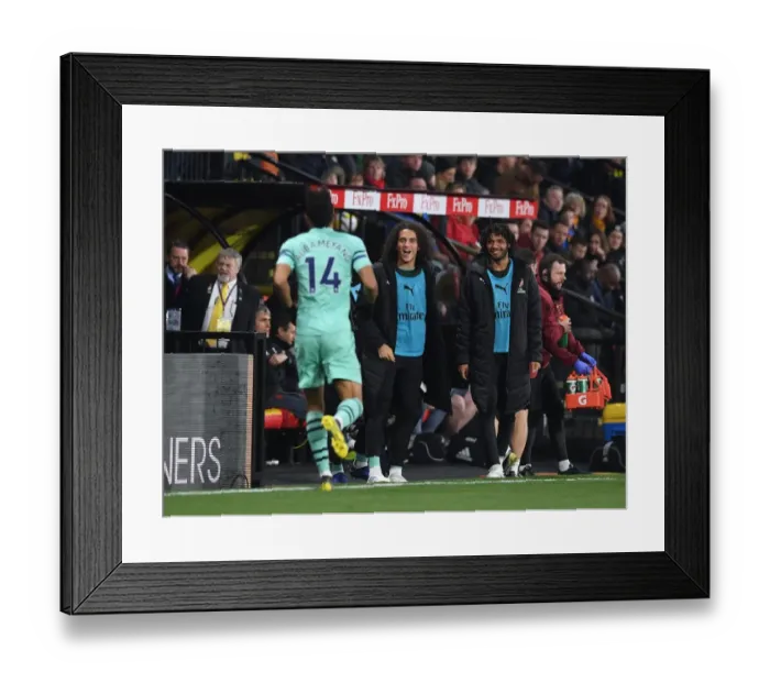 Framed Print : Aubameyang's Goal: Arsenal's Victory at Watford (2018-19) Framed Print : Aubameyang's Goal: Arsenal's Victory at Watford (2018-19)