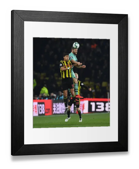 Framed Print : Premier League Showdown: Arsenal vs. Watford at Vicarage Road, April 2019