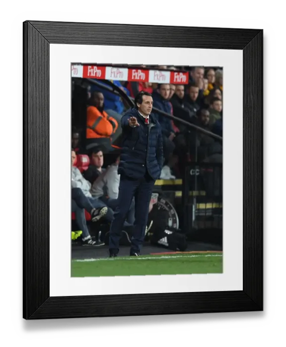 Framed Print : Unai Emery Leads Arsenal Against Watford in Premier League Clash Framed Print : Unai Emery Leads Arsenal Against Watford in Premier League Clash