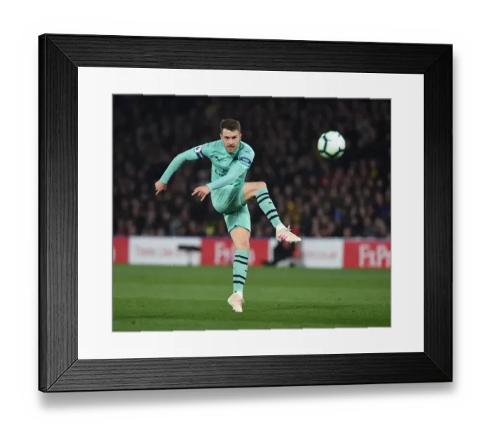 Framed Print : Aaron Ramsey in Action: Arsenal vs. Watford (2018-19 Premier League) Framed Print : Aaron Ramsey in Action: Arsenal vs. Watford (2018-19 Premier League)