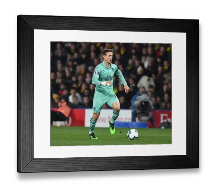 Framed Print : Nacho Monreal in Action: Arsenal vs. Watford, Premier League 2018-19