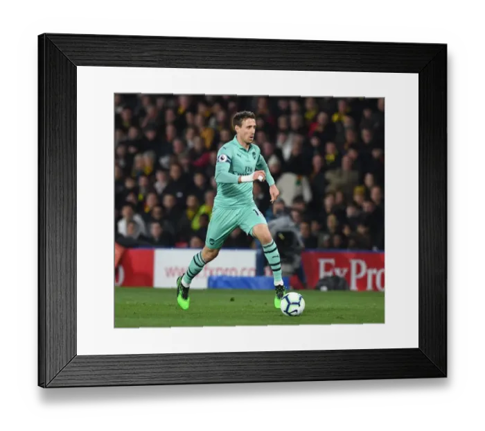 Framed Print : Nacho Monreal in Action: Arsenal vs. Watford, Premier League 2018-19