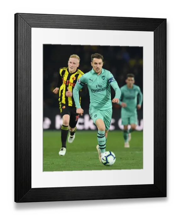 Framed Print : Ramsey's Premier League Triumph: Surging Past Hughes at Vicarage Road (2018-19) Framed Print : Ramsey's Premier League Triumph: Surging Past Hughes at Vicarage Road (2018-19)