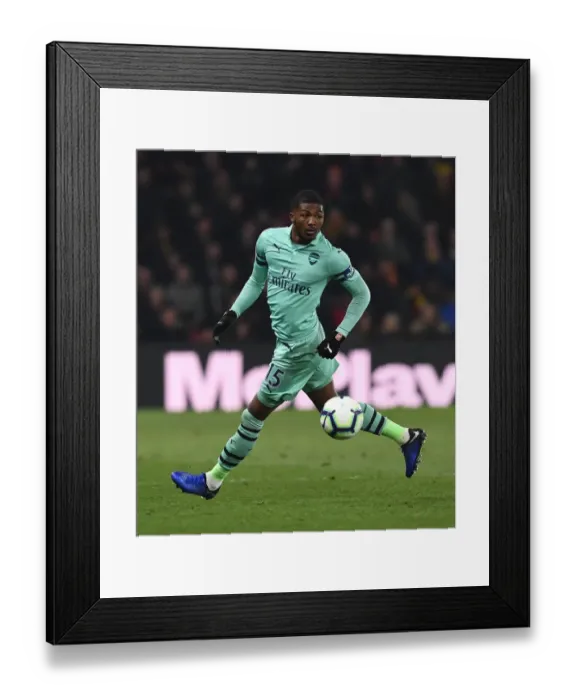 Framed Print : Arsenal's Ainsley Maitland-Niles in Action Against Watford, Premier League 2018-19