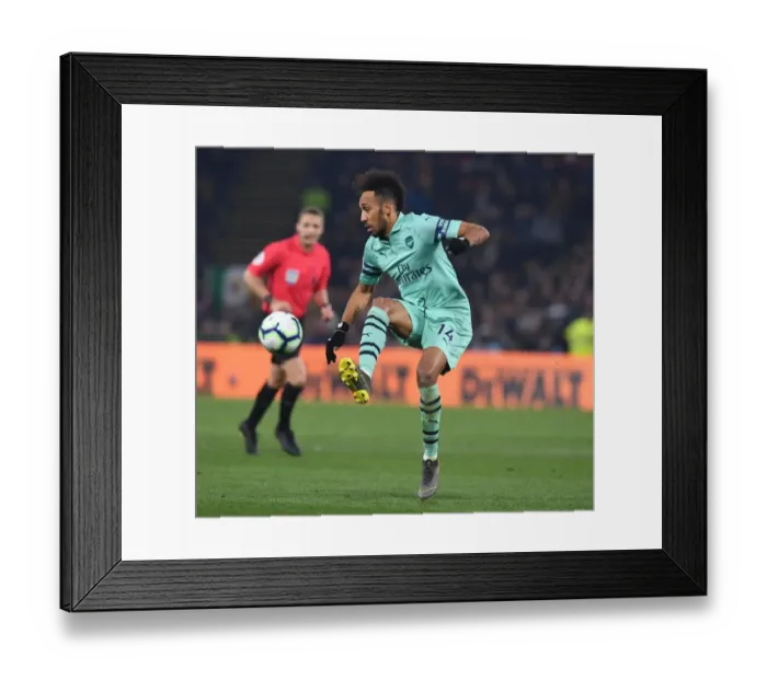 Framed Print : Arsenal's Aubameyang Shines in Premier League Showdown against Watford