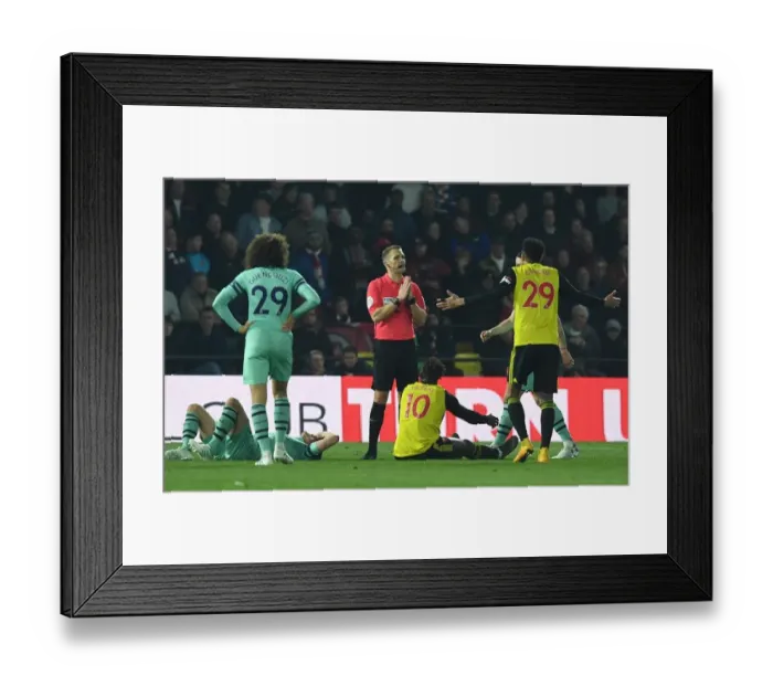 Framed Print : Arsenal vs. Watford: Premier League Clash at Vicarage Road, April 2019 Framed Print : Arsenal vs. Watford: Premier League Clash at Vicarage Road, April 2019