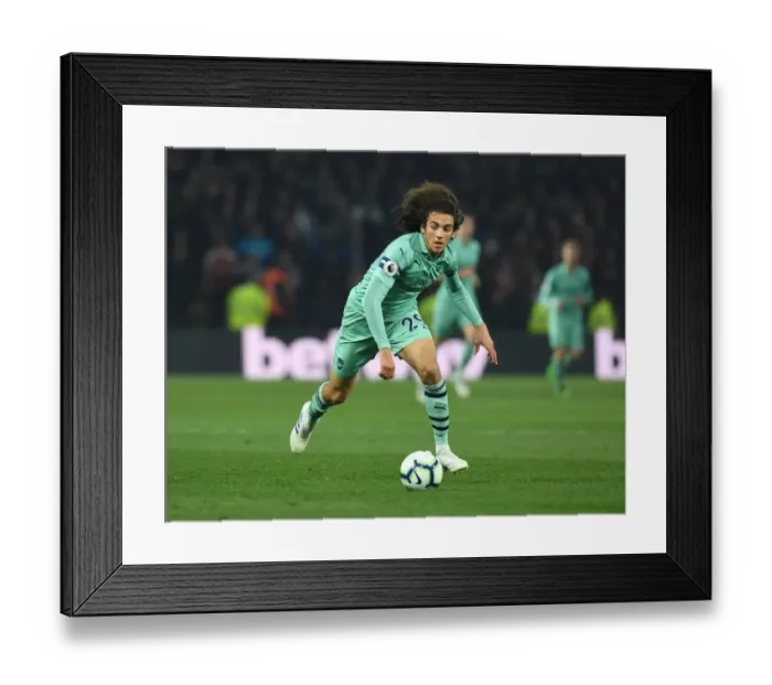 Framed Print : Guendouzi in Action: Arsenal vs. Watford, Premier League 2018-19