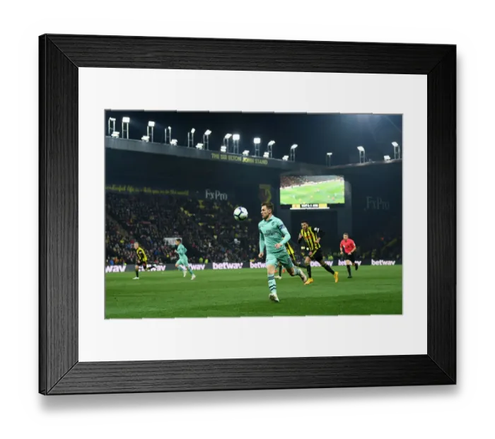 Framed Print : Ramsey in Action: Arsenal vs. Watford (2018-19) Framed Print : Ramsey in Action: Arsenal vs. Watford (2018-19)