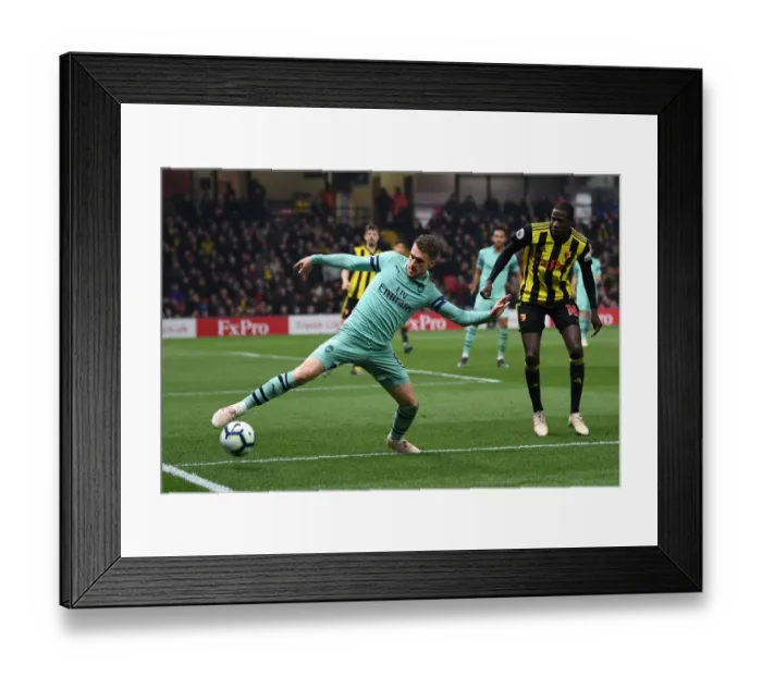 Framed Print : Ramsey vs. Doucoure: Intense Battle between Arsenal's Ramsey and Watford's Doucoure in the Premier League Framed Print : Ramsey vs. Doucoure: Intense Battle between Arsenal's Ramsey and Watford's Doucoure in the Premier League