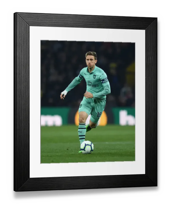 Framed Print : Nacho Monreal in Action: Arsenal vs. Watford, Premier League 2018-19