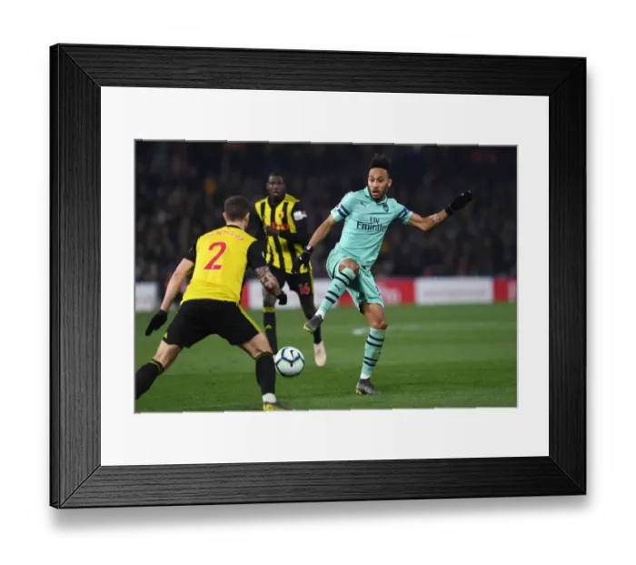 Framed Print : Arsenal's Aubameyang Shines in Watford Showdown - Premier League 2018-19 Framed Print : Arsenal's Aubameyang Shines in Watford Showdown - Premier League 2018-19