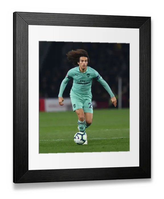 Framed Print : Guendouzi in Action: Arsenal vs. Watford, Premier League 2018-19