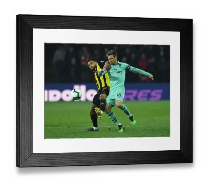 Framed Print : Monreal vs. Gray: A Premier League Battle at Vicarage Road