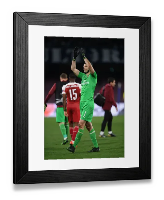 Framed Print : Arsenal's Petr Cech Celebrates Quarterfinals Victory over Napoli in Europa League Framed Print : Arsenal's Petr Cech Celebrates Quarterfinals Victory over Napoli in Europa League