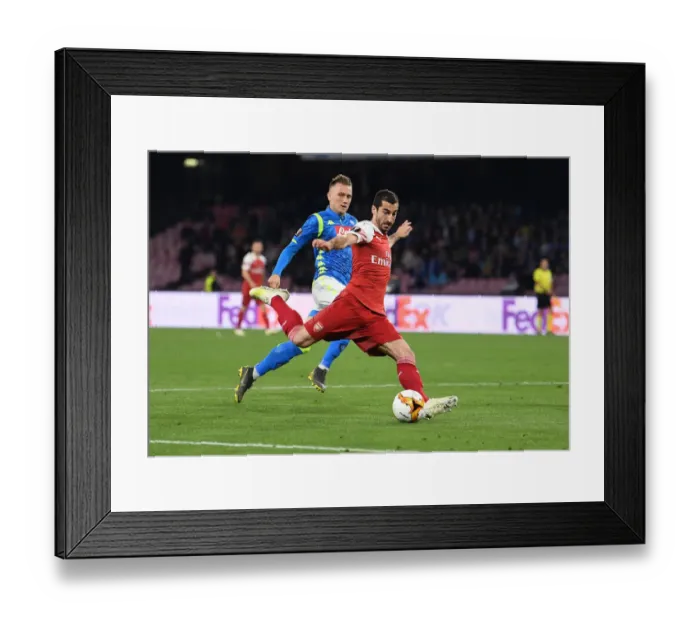 Framed Print : Mkhitaryan Faces Off Against Zielinski: Napoli vs Arsenal, UEFA Europa League Quarterfinals Framed Print : Mkhitaryan Faces Off Against Zielinski: Napoli vs Arsenal, UEFA Europa League Quarterfinals
