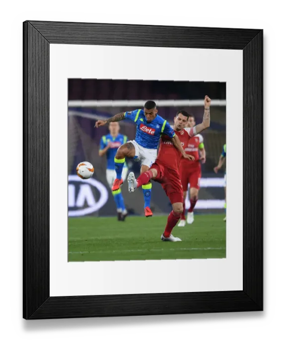 Framed Print : Granit Xhaka vs Allan: Clash in the Europa League Quarterfinals - Napoli vs Arsenal (2018-19) Framed Print : Granit Xhaka vs Allan: Clash in the Europa League Quarterfinals - Napoli vs Arsenal (2018-19)