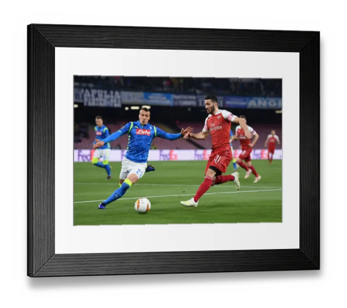 Framed Print : Kolasinac vs. Chiriches: A Europa League Quarterfinal Battle - Arsenal vs. Napoli Framed Print : Kolasinac vs. Chiriches: A Europa League Quarterfinal Battle - Arsenal vs. Napoli