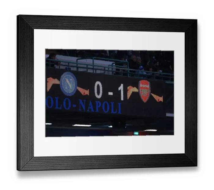 Framed Print : Napoli's Dramatic 3-0 Comeback: Arsenal vs. Napoli, Europa League Quarterfinals (2018-19)