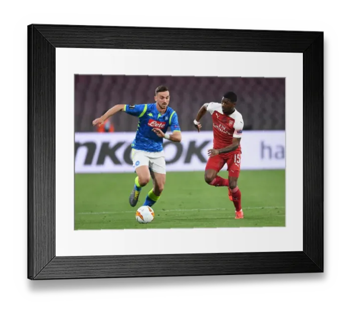 Framed Print : Arsenal vs. Napoli: Europa League Quarterfinal Battle at Stadio San Paolo (April 2019)