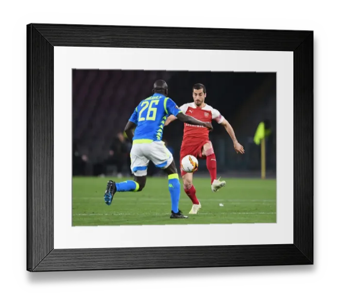 Framed Print : Arsenal vs. Napoli: Europa League Quarterfinals in Naples, 2019