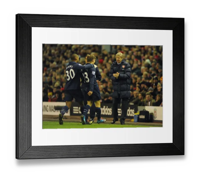 Framed Print : Arshavin and Traore: Celebrating Arsenal's Winning Goals Against Liverpool (13 / 12 / 2009) Framed Print : Arshavin and Traore: Celebrating Arsenal's Winning Goals Against Liverpool (13 / 12 / 2009)