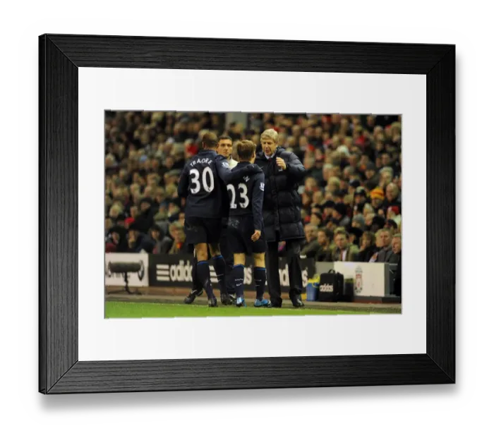 Framed Print : Arsenal's Unforgettable Victory: Arshavin and Traore's Goal Celebration vs. Liverpool (13 / 12 / 2009)