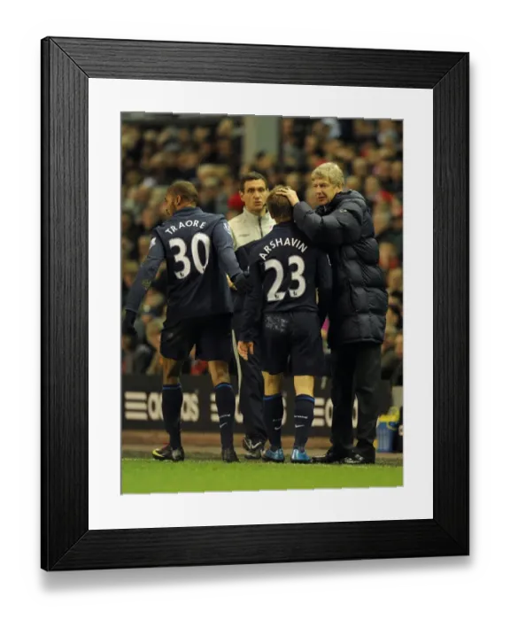 Framed Print : Arshavin and Traore's Double Celebration: Arsenal's 2-1 Victory Over Liverpool Framed Print : Arshavin and Traore's Double Celebration: Arsenal's 2-1 Victory Over Liverpool