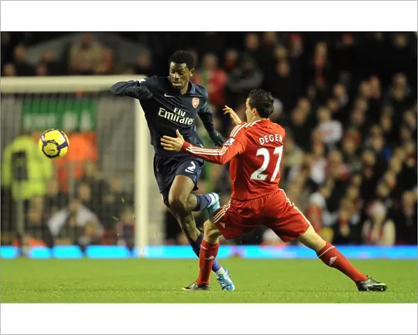 Abou Diaby (Arsenal) Philipp Degen (Liverpool). Liverpool 1: 2 Arsenal, Barclays Premier League