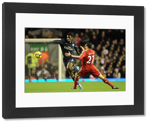 Abou Diaby (Arsenal) Philipp Degen (Liverpool). Liverpool 1: 2 Arsenal, Barclays Premier League