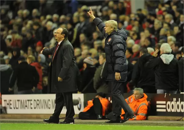 Managers Arsene Wenger (Arsenal) and Rafa Benitez (Liverpool). Liverpool 1: 2 Arsenal