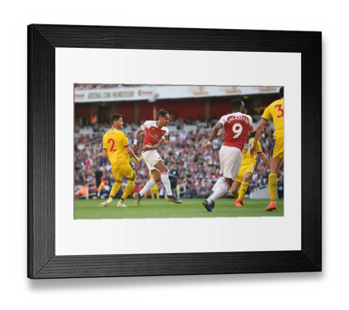 Framed Print : Aubameyang Scores Arsenal's Second Goal Against Crystal Palace (2018-19) Framed Print : Aubameyang Scores Arsenal's Second Goal Against Crystal Palace (2018-19)