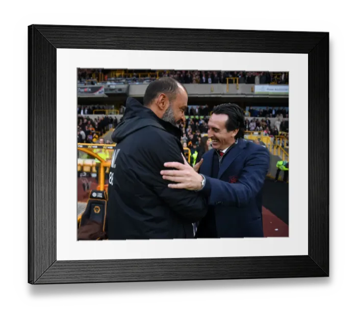Framed Print : Unai Emery and Nuno Espirito Santo Face Off: Wolverhampton Wanderers vs. Arsenal FC, Premier League 2018-19 Framed Print : Unai Emery and Nuno Espirito Santo Face Off: Wolverhampton Wanderers vs. Arsenal FC, Premier League 2018-19