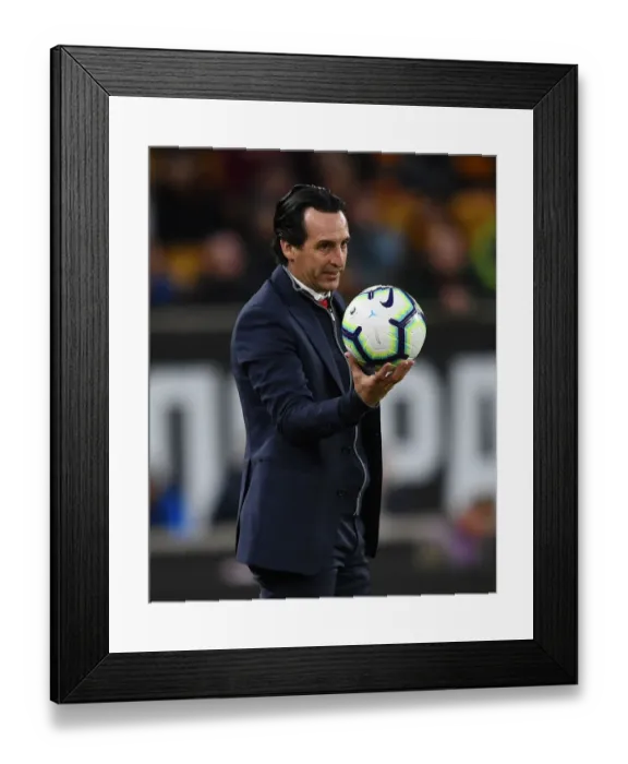 Framed Print : Unai Emery vs. Wolverhampton Wanderers: Arsenal's Premier League Battle (2018-19)