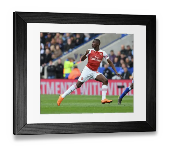 Framed Print : Arsenal's Eddie Nketiah Faces Off Against Leicester City in Premier League Clash Framed Print : Arsenal's Eddie Nketiah Faces Off Against Leicester City in Premier League Clash
