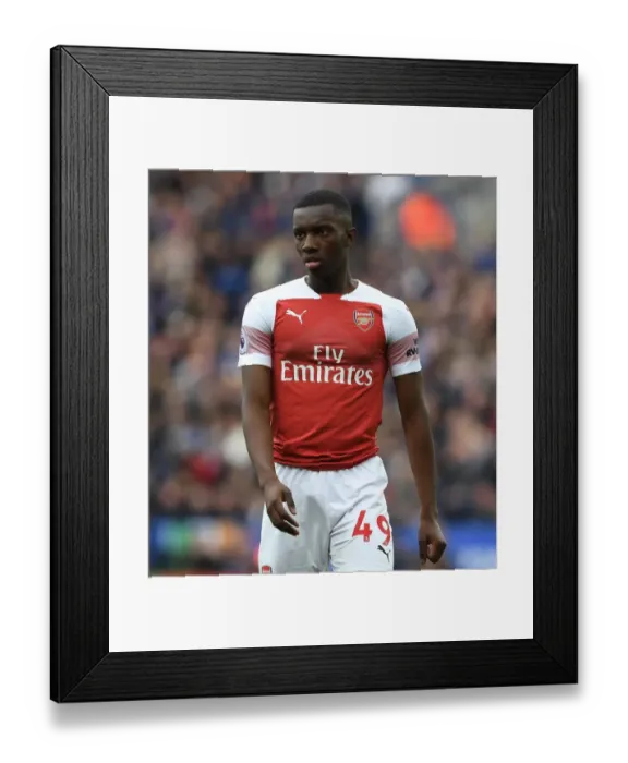 Framed Print : Intense Face-off: Eddie Nketiah vs Leicester City in the Premier League Clash