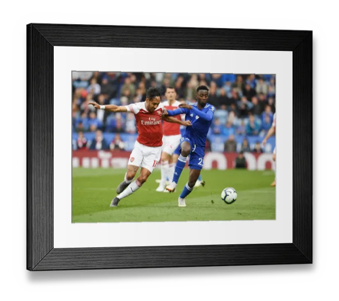 Framed Print : Aubameyang Outmaneuvers Ndidi: Leicester City vs. Arsenal FC, Premier League Showdown (2018-19) Framed Print : Aubameyang Outmaneuvers Ndidi: Leicester City vs. Arsenal FC, Premier League Showdown (2018-19)