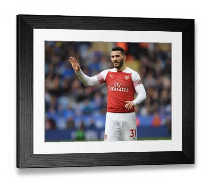 Framed Print : Arsenal's Sead Kolasinac in Action against Leicester City - Premier League Showdown (2018-19) Framed Print : Arsenal's Sead Kolasinac in Action against Leicester City - Premier League Showdown (2018-19)