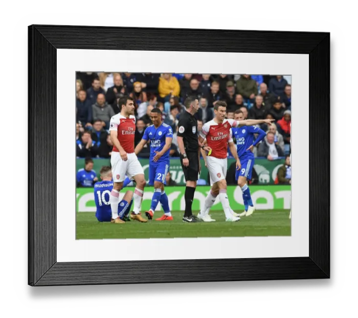 Framed Print : Premier League Showdown: Arsenal vs Leicester City at The King Power Stadium (April 2019)