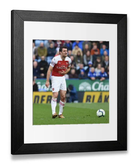 Framed Print : Sokratis of Arsenal in Action against Leicester City - Premier League 2018-19 Framed Print : Sokratis of Arsenal in Action against Leicester City - Premier League 2018-19