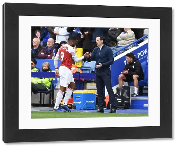 Unai Emery and Alex Lacazette: A Handshake at The King Power Stadium - Leicester City vs. Arsenal FC, Premier League 2018-19