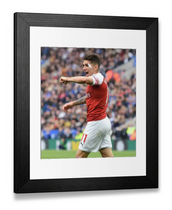 Framed Print : Torreira's Contentious Dispute: Leicester City vs. Arsenal, Premier League 2018-19