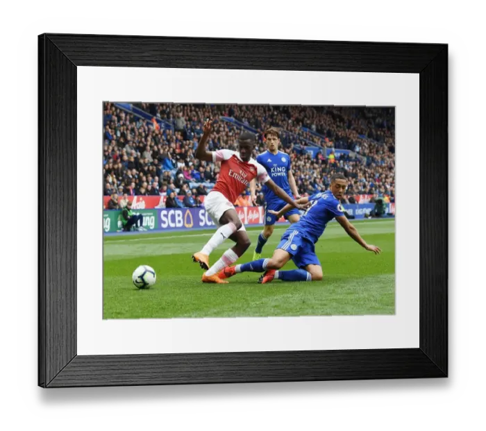 Framed Print : Leicester vs Arsenal: Nketiah vs Tielemans Battle in the Premier League